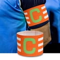 thumbnail image 3 of Brazalete Capitan Band Ajustable Transpirable para El Capitán Fútbol () Naranja, 3 of 7
