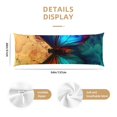 thumbnail image 3 of Naloa Vibrant Rainbow Butterfly A Body Pillow Cover, Pillowcases with Hidden Zipper Breathable Long Pillow Case (Pillows are not included,20x54 inch), 3 of 7