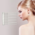 thumbnail image 3 of Unique Bargains 4 Pcs No Slip Hair Side Combs Accessories Metal 1.3" Silver Tone, 3 of 6