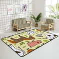 thumbnail image 4 of SKYSONIC Area Rug Farm Animals and Leaves Nursery Rug Floor Mat Kids Playing Mat for Living Room Bedroom, 72x48 in, 4 of 6