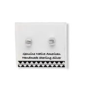 3mm Sterling Silver Square Stud Earrings, Sterling Silver, Authentic Indigenous New Mexico Tribe Handmade, Nickel Free