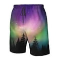 thumbnail image 4 of Pofeuu Northern Lights Prin Men's Swim Trunks Quick Dry Bathing Suit Swimming Board Shorts Mesh Lining Beach Swimwear-Large, 4 of 6