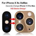 thumbnail image 2 of Objectif de Caméra pour IPhone X/TP Protecteur de Changement de Secondes Anneau de Protection vers 11 Pro MAX, 2 of 6