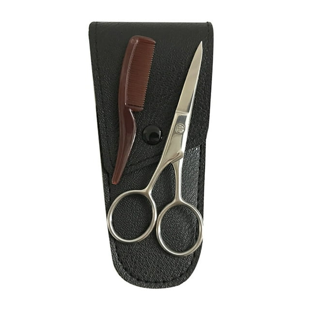 MasteelfCA 1 Set Eyebrow Scissor Mustache Eyebrow Trimmer Stainless Steel Shear Cutter Care Accessary