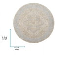 thumbnail image 4 of Livabliss Area Rugs for Living Room, 5ft Round Avant Garde Traditional Taupe Round Rug, Bedroom Dining Room Home Decor Stain Resistant Carpet (5'3" x 5'3"), 4 of 5