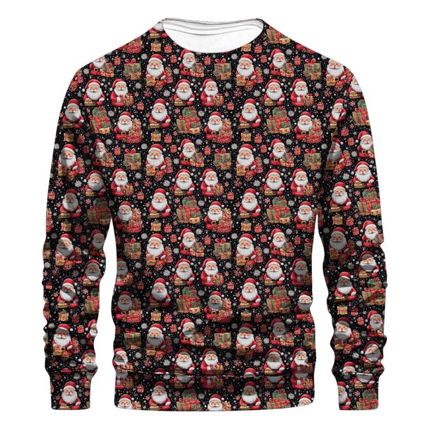 Sudaderas sin capucha para hombre, estilo casual, a la moda, con cuello redondo, estampado, de manga larga, blusas de manga larga y cuello redondo, blusas de poliéster para hombre