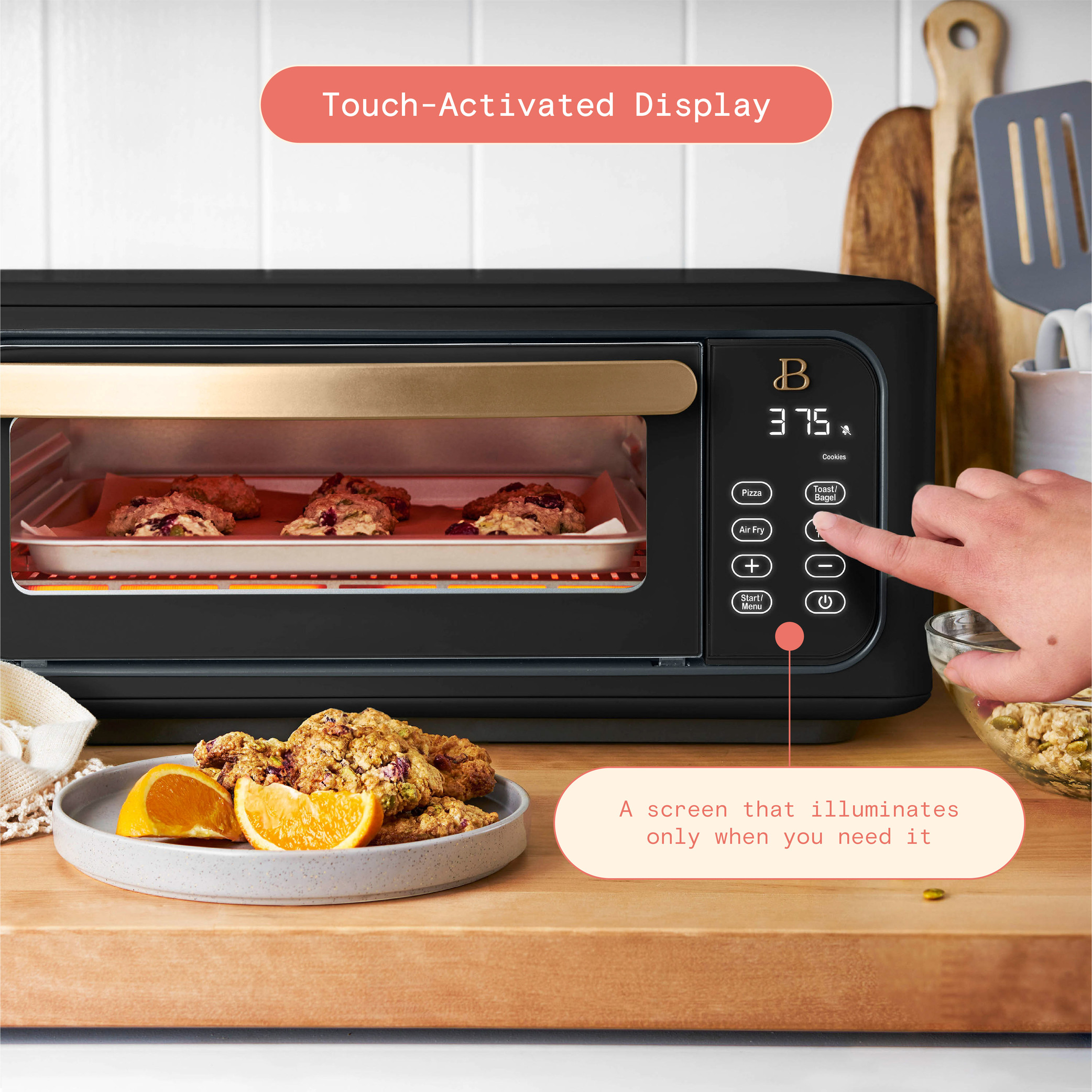 Beautiful Infrared Air Fry Toaster Oven, 9-Slice, Black photo 6