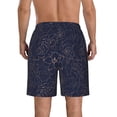 thumbnail image 3 of Naloa Navy Dark Blue Men's Beach Shorts, Surfing shorts, Swim trunks, Quick Dry Swim Trunks for Surfing Beach Fun - Small, 3 of 9