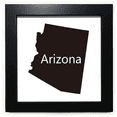 thumbnail image 1 of Arizona The United States Of America Map Black Square Frame Picture Wall Tabletop, 1 of 3