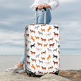 thumbnail image 7 of Logiee Horses Print Travel Luggage Cover,Suitcase Protector, Washable Elastic Suitcase Baggage Cover,Closure for Wheeled Suitcase Fit 18-32 Inch Luggage-X-Large, 7 of 7