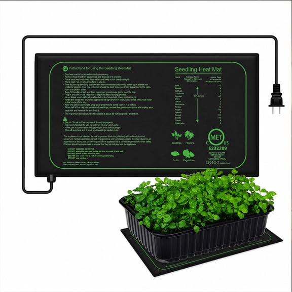 Gaormii Seedling Heat Mat for Seed Starting, 10" x 20.75" 21W Waterproof Heating Pad for Indoor Tray Plants,Safe & Durable Warm Mats for Hydroponics Germination, 1 Pack