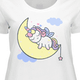 thumbnail image 4 of Inktastic Unicorn Moon Women's Plus Size T-Shirt, 4 of 5