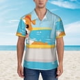 thumbnail image 2 of Sikiie Cute Dog In Bath Print Men's Hawaiian Shirt, Summer Beach Button Pocket Short Sleeve T-Shirt,3X-Large, 2 of 7