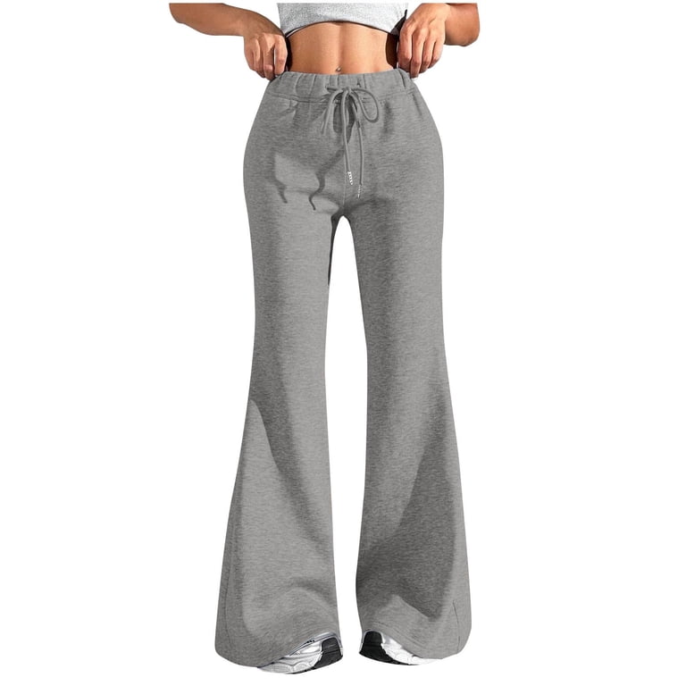 QATAINLAV Baggy Sweatpants for Women Drawstring High Waisted Flare