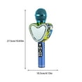 thumbnail image 2 of ziyahi Microphone Sans Fil Enregistreur DC5V Haut-Parleur Réverbération Réduction du Bruit KTV Récepteur Lecteur Mic Rechargeable Mariage Bleu, 2 of 5