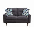 thumbnail image 2 of Watsonville Tufted Back Loveseat Grey, 2 of 3