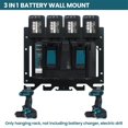 thumbnail image 2 of Soporte de Cargador para Cuarto de Herramientas para 4 Baterías para 14,4 V/18 V DC18RD DC18RC Cargador de Montaje en Pared, 2 of 5
