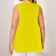 thumbnail image 5 of Htigea Womens Plus Size Tank Tops Sleeveless Loose Fit Dressy V Neck Flowy Camisoles Cami Shirt Tunic Blouse 2025 Summer Yellow,L, 5 of 6
