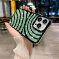 thumbnail image 2 of for iPhone 14 Pro Max Case Glitter, Cute 3D Planting Water Ripple Design, Bling Sparkle Phone Case for Women Girls, Soft Silicone Protective Back Cover for iPhone 14 Pro Max, Green, 2 of 12