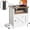 White and Brown, variant on CHITOOMA Farmhouse Nightstands, Bedside Tables with Storage Cabinet, Open Shelf, Built-In USB and Power Outlets, White and Brown