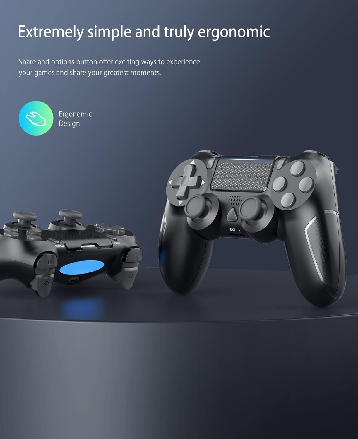 PS4 Wireless Game Controller Bluetooth Gamepad Joystick Games Non-Slip ...