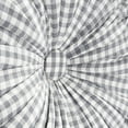 thumbnail image 6 of Gingham Check Yarn Dyed Pleated Decorative Pillow Off White/Black Single 14" Diameter, 6 of 9
