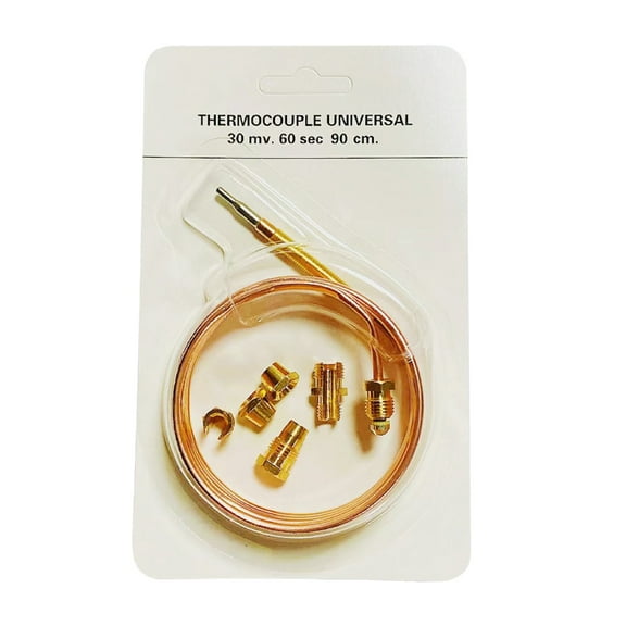 Universal Oven Thermocouple with 5pcs Fixed Part Fireplaces Stove Replacement Temperature Sensors Probe Gas Appliances