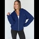 thumbnail image 4 of Sudaderas con Capucha y Cremallera para Mujer, Sudaderas Extragrandes, Conjuntos de Moda Escolar para Otoño, Chaquetas Informales, Ropa de Invierno Azul Marino M, 4 of 9