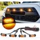 thumbnail image 1 of Amber Yellow LED Grille with Fuse for Tacoma TRD PRO Front Grille 2016 2017 2018 (4pcs, Amber Shell with Amber Light), 1 of 5