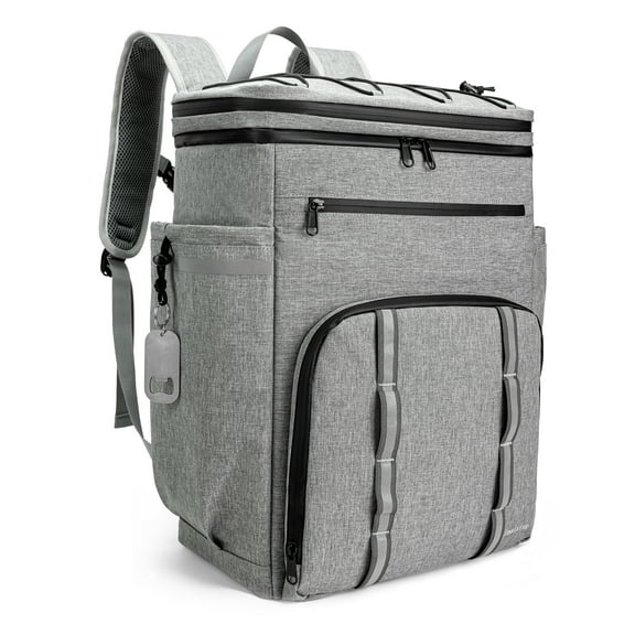 Cooler Backpack, 45 Can Soft Insulated Backpack for Camping, Beach, Hiking & Shopping waterproof Lunch Bag for Men and Women,Gray