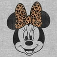 thumbnail image 2 of Junior's Mickey & Friends Minnie Cheetah Print Bow Sweatshirt Heather Gray Small, 2 of 2