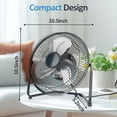 thumbnail image 3 of BEESTAR Floor Fan,3-Speed Portable Metal Fan, Fan Quiet for Home,Floor Fan with Adjustable Tilt for Home Office Bedroom,Black (9 INCH), 3 of 4