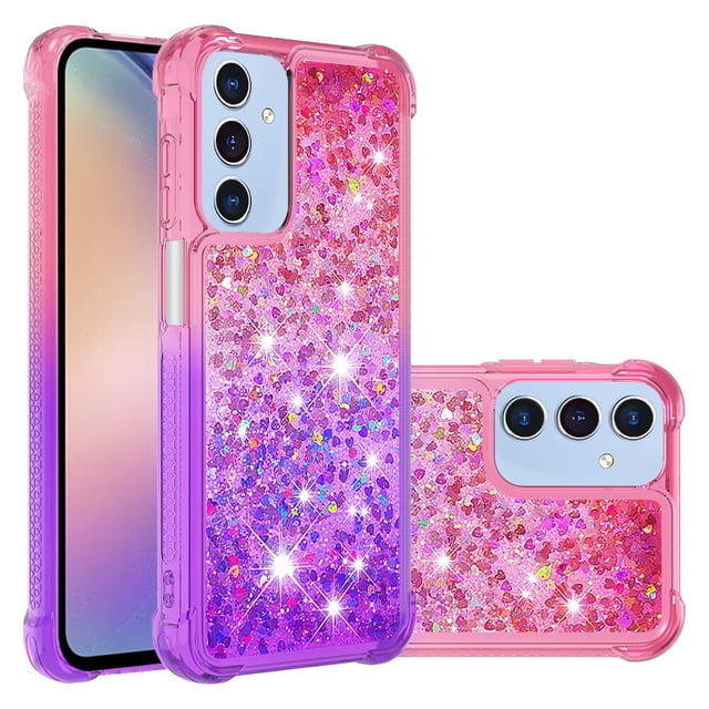 Funda para Samsung Galaxy A16 Transparente con Brillos Carcasa Protectora Antigolpes con Glitter Brillante