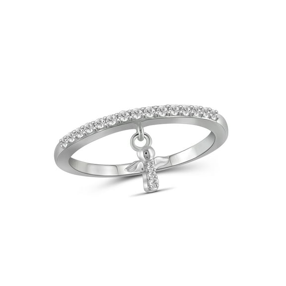 JewelersClub Diamond Rings for Women – 1/5 Carat White Diamond Ring Jewelry– Sterling Silver Bands for Women –– Ring by JewelersClub