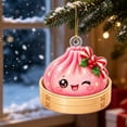 thumbnail image 7 of Glitter Acrylic Dumpling Squishies Ornament 2026 for Christmas Tree Decor, Cute Dumpling Christmas Hanging Xmas Tree Decor Gift for Family, 7 of 7
