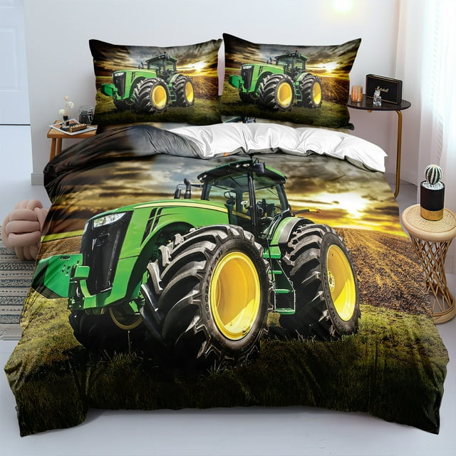 Ensemble de Literie Tractor series Trois Pièces, Tissu Brossé 90-120g