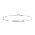 thumbnail image 1 of Engravable Bar Bracelet with Birthstone, 1 of 7