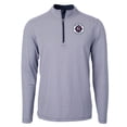 thumbnail image 2 of Men's-Cutter & Buck  Navy New England Revolution Big & Tall Virtue Eco Pique Micro Stripe Recycled Quarter-Zip, 2 of 3