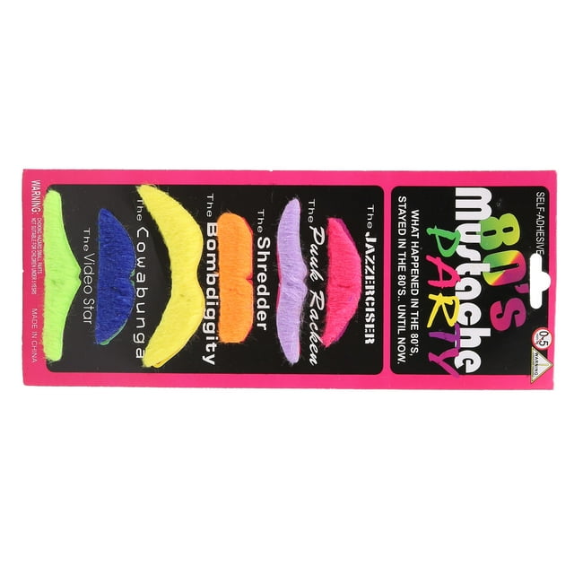 QIILU Self Adhesive Fake Mustache,Colorful Fake Mustaches Self Adhesive False Mustaches Stick For Christmas Party,Party Fake Mustaches