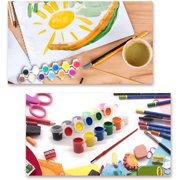 125 Strips Mini Empty Paint Pots 750 Pots 3ml/ 0.1oz Paint Pot Pod Strips Arts Crafts Plastic Storage Containers Painting Cup Pots for Classrooms School Summer Camps Festival diy