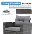 thumbnail image 2 of JOIVI 8 Piece Outdoor Furniture Set, Outdoor Patio Conversation Sets with Lift Dining Table and Deck Box, Outdoor Couch Set with PE Rattan Sectional Sofas for Lawn, Deck, Balcony, Grey, 2 of 7