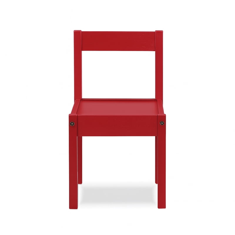 Olive & Opie Gibson 3-Piece Dry Erase Kids Table And Chair Set, Red