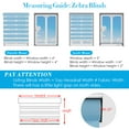 thumbnail image 6 of Keego Dual Layer Roller Window Blind Light Filtering Zebra Window Blind, Cordless, Customizable, Gray Case Gray Fabric 54.5"w x 56.0"h, 6 of 7
