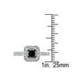 thumbnail image 4 of Enhanced Black and White Halo Princess Cut Diamond Engagement Ring 1/2 Carat (Ctw) in 10K White Gold, 4 of 4