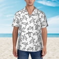thumbnail image 6 of Picia Hand Drawn Turtle Gentle Cotton Regular Fit Short Sleeve Casual Hawaiian Shirt for Men-Small, 6 of 9