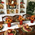 thumbnail image 3 of Table Runner Dresser Scarves 70 Inch Long,Fall Farm Hedgehog Pumpkin Apples Linen Dining Table Runners Thanksgiving Maple Leaf Flower Tabletop Scarf for Wedding Holiday Party Kitchen, 3 of 9