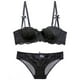 thumbnail image 1 of Gibobby Lencería sexy para mujer, conjunto de camisón de malla, camisón sexy para el hogar, lencería para mujer(Negro, 85D), 1 of 4