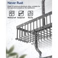 thumbnail image 3 of Carrito de ducha YASONIC Hanging Never Rust de aluminio gris, 3 of 8