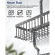 thumbnail image 3 of Carrito de ducha YASONIC Hanging Never Rust de aluminio gris, 3 of 8