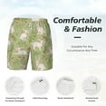 thumbnail image 6 of Picia Cute Rabbit And Flower pattern Mens Swim Trunks with Compression Liner Stretch Beach Shorts Quick Dry with Zipper Pockets No-Chafing Board Shorts-Medium, 6 of 9